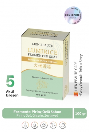 LumiRice Fermente Pirin zl Sabun Przszletirici, Aydnlatc, Renk Eitleyici, Kart